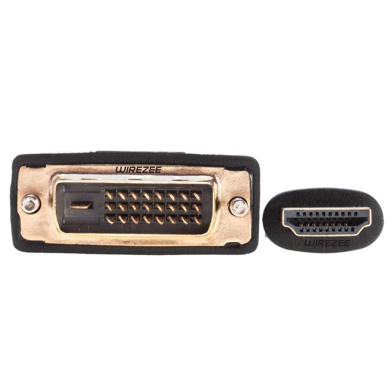 WireZee 25FT HDMI to DVI-D 24+1 Cable â€“ HDMI Male to DVI-D Male Adapter Cable for Monitor, PC, Laptop, TV, Projector â€“ High-Speed Digital Video Cable Supports 1080p/4K â€“ Gold-Plated Connectors - Image 3